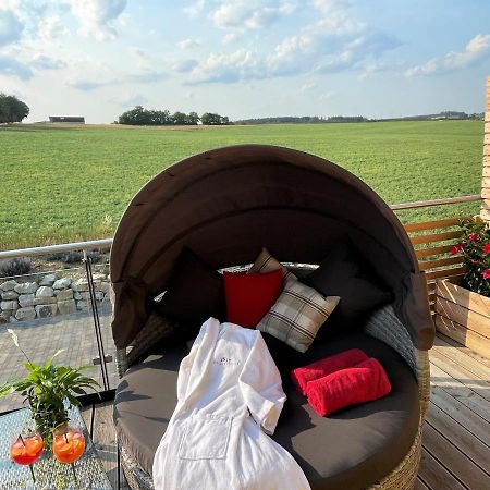 Chalet-Ferienwohnung Giebeltraum, 115 Qm, Wellness/Fitness/Sauna - Bergroedelhof Feilitzsch Exteriér fotografie